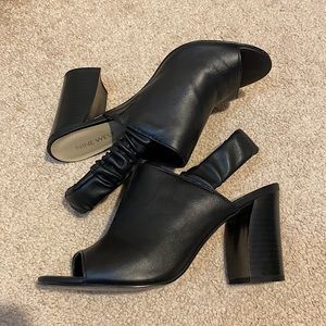 Nine West peep toe block heels